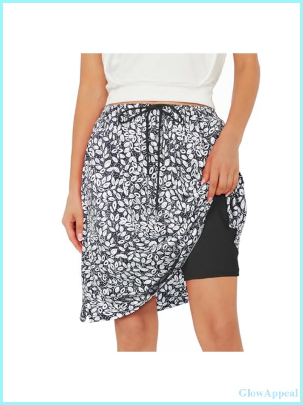 Women's Active Skort with Pockets Knee Length, Built-in Shorts